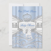 Invitation Petit Prince Baby shower bleu doux (Devant)