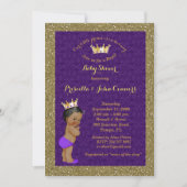 Invitation Petit Prince Baby shower Invitation, or, violet (Devant)