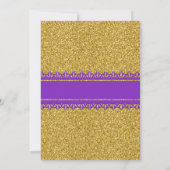 Invitation Petit Prince Baby shower Invitation, or, violet (Dos)