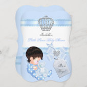 Invitation Petit Prince Baby shower mignon Garçon Garçon ours (Devant / Derrière)