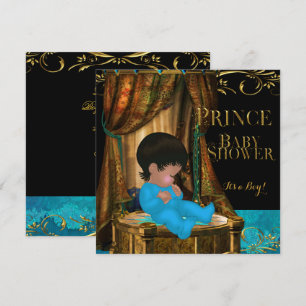 Invitation Petit Prince Bébé Filleul Garçon Couronne Royale S