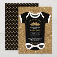 Petit prince Black et baby shower royal d'or