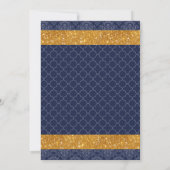 Invitation Petit Prince Royal Navy Blue Gold Baby shower (Dos)