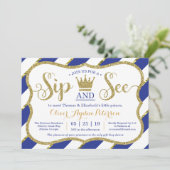 Invitation Petit Prince Sip et voir l'invitation Baby shower (Debout devant)