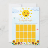 Invitation Petit rayon de soleil Baby Bingo Jeu (Devant)