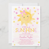 Invitation Petit rayon de soleil Baby shower d'aquarelle (Devant)