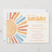 Invitation Petit rayon de soleil baby shower de soleil boho (Devant)