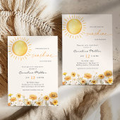 Invitation Petit Rayon De Soleil Baby shower Fleur sauvage