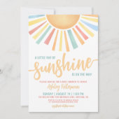 Invitation Petit Rayon De Soleil Bébé Soleil Douche (Devant)