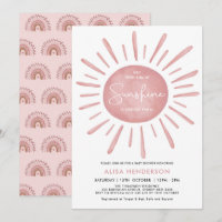 Petit rayon de soleil Boho rose Baby shower solair