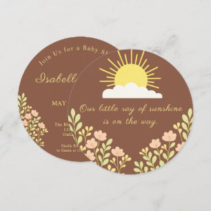 Invitation Petit Rayon de Soleil Boho Soleil Floral Terracott