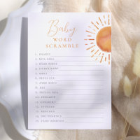 Petit rayon de soleil Jeu de mots mêlés pour bébé