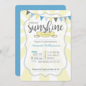 Invitation Petit rayon d'invitation de douche de bébé de (Devant / Derrière)