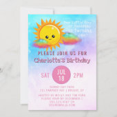 Invitation Petit rayon fête d'anniversaire de filles de (Devant)