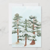 Invitation Petit renne Baby shower de Noël d'hiver neige (Dos)