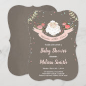 Invitation Petit ressort de rose d'invitation de baby shower (Devant / Derrière)