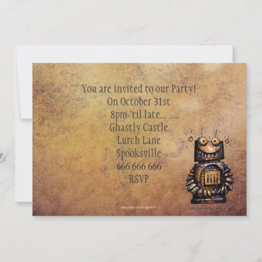 Invitation Petit Robot (Dos)