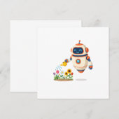 Invitation Petit robot jardinier (Devant / Derrière)