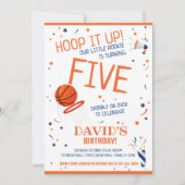 Invitation Petit Rookie Hoop It Up Basketball Anniversaire (Devant)