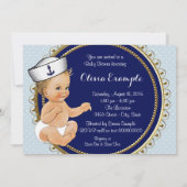 Invitation Petit Sailor Baby Boy Baby shower nautique (Dos)