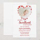 Invitation Petit Saint-Valentin Anniversaire (Devant / Derrière)