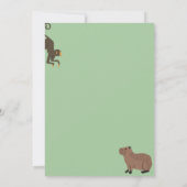 Invitation Petit Sauvage Un Baby shower Mignonne Animaux De L (Dos)