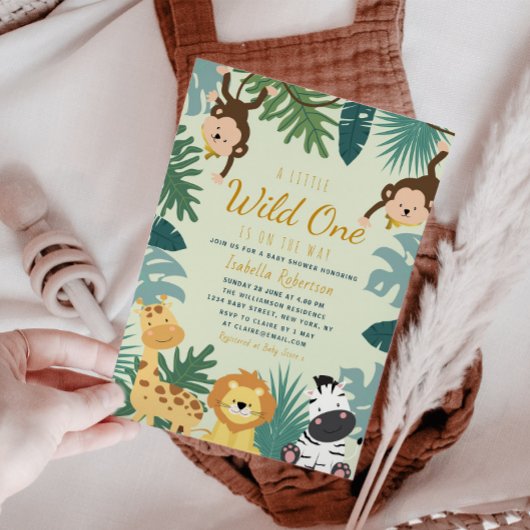 Invitation PETIT SAUVAGE UN | baby shower safari