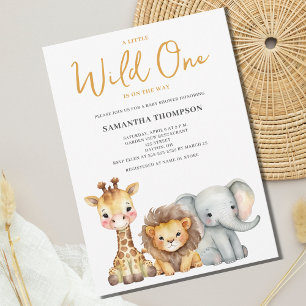 Invitation Petit Sauvageon Safari Animal Fête de Naissance
