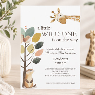 Invitation Petit Sauvageon Safari Animaux Baby Shower
