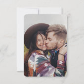 Invitation Petit Script Minimal Tout-En-Un Mariage Photo QR (Dos)