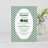 Invitation Petit Shamrock 1er anniversaire (Debout devant)