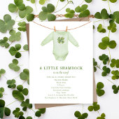 Invitation Petit Shamrock St Patrick's Boy Baby shower