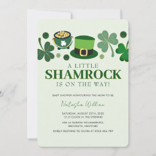Invitation Petit Shamrock St Patrick's Day Baby shower Invi