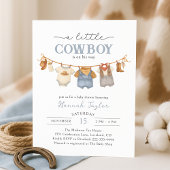 Invitation Petit Shower de Bébé Cowboy de l'Ouest