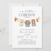 Invitation Petit Shower de Bébé Cowboy de l'Ouest (Devant)