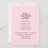 Invitation Petit Sidekick Baby Bump Rose Girl (Dos)
