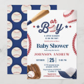 Invitation Petit Slugger De Baseball Simple Personnel En Chem (Devant / Derrière)