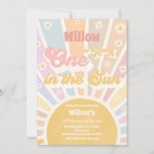 Invitation Petit Soleil Rétro Un Dans Le Soleil Anniversaire (Devant)