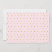 Invitation Petit soleil rose et or Anniversaire (Dos)