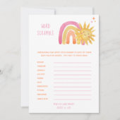 Invitation Petit Soleil |Rubrique de mots de Baby shower arc- (Devant)
