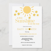 Invitation Petit soleil sur le chemin baby shower (Devant)