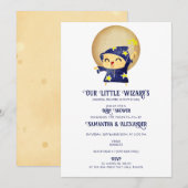 Invitation Petit sorcier garçon Baby shower magique d'Hallowe (Devant / Derrière)