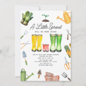 Invitation Petit Sprout Red Rain Boots jardinage (Devant)