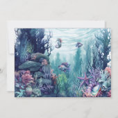 Invitation Petit Star Elegant Ocean Starfish Baby shower (Dos)