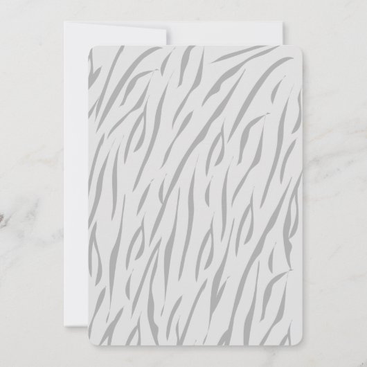 Invitation Petit Tiger Baby shower gris moderne (Dos)