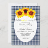 Invitation Petit Tournesol Anniversaire (Devant)