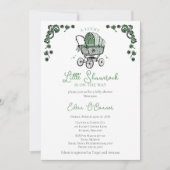 Invitation Petit Trèfle Chanceux Fête Prénatale de la Saint-P (Devant)