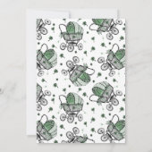 Invitation Petit Trèfle Chanceux Fête Prénatale de la Saint-P (Dos)