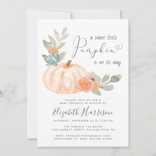 Invitation Petit Watercolor (Devant)