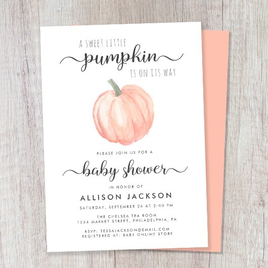 Invitation Petit Watercolor Baby Shower